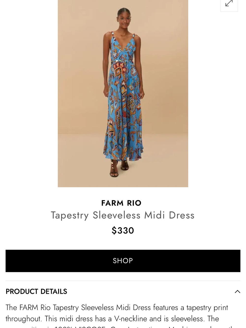 FARM Rio Blue Floral Print Maxi Dress - Picture 7 of 10